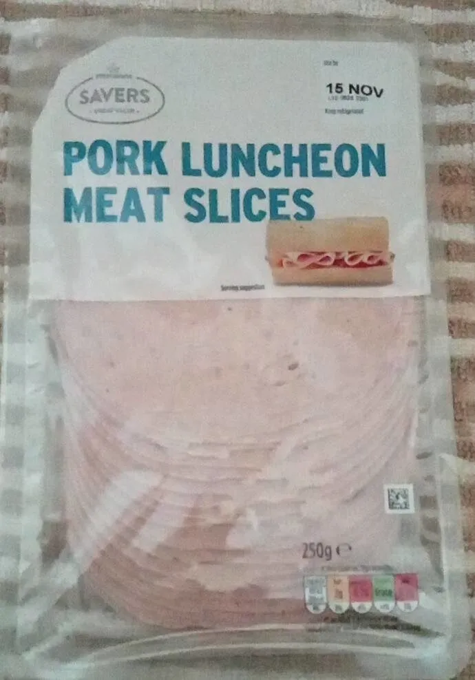 Pork luncheon meat slices