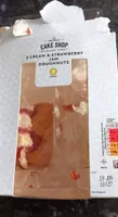 2 Cream & Strawberry jam doughnuts