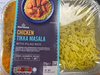 CHiken tikka masala with pilau rice