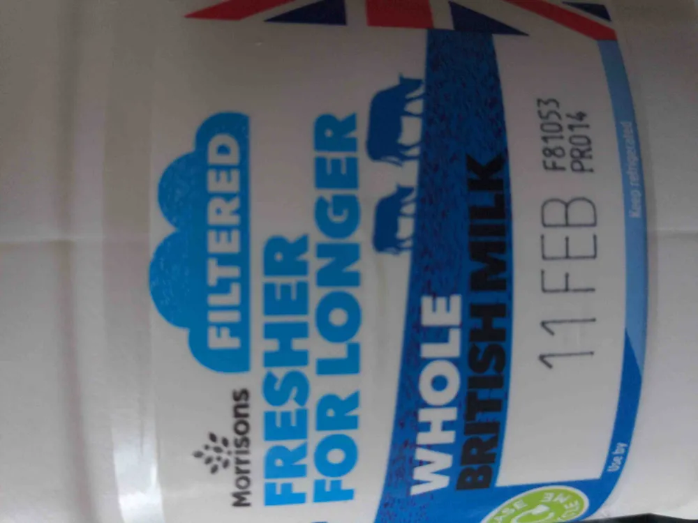 Whole filtered milk