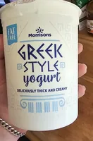 FAT FREE Morrisons GREEK STYLE yogurt DELICIOUSLY