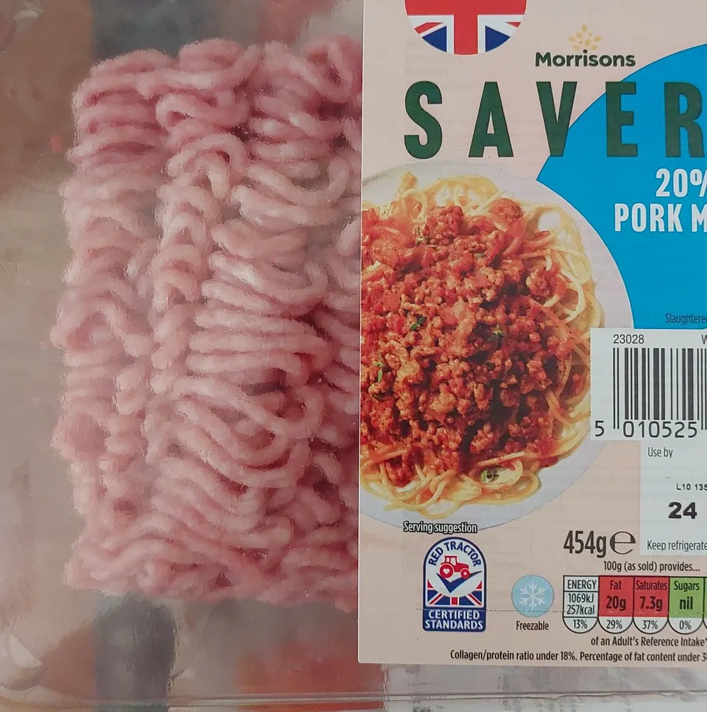 Savers 20% Fat Pork Mince