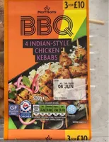Indian style chicken kebabs