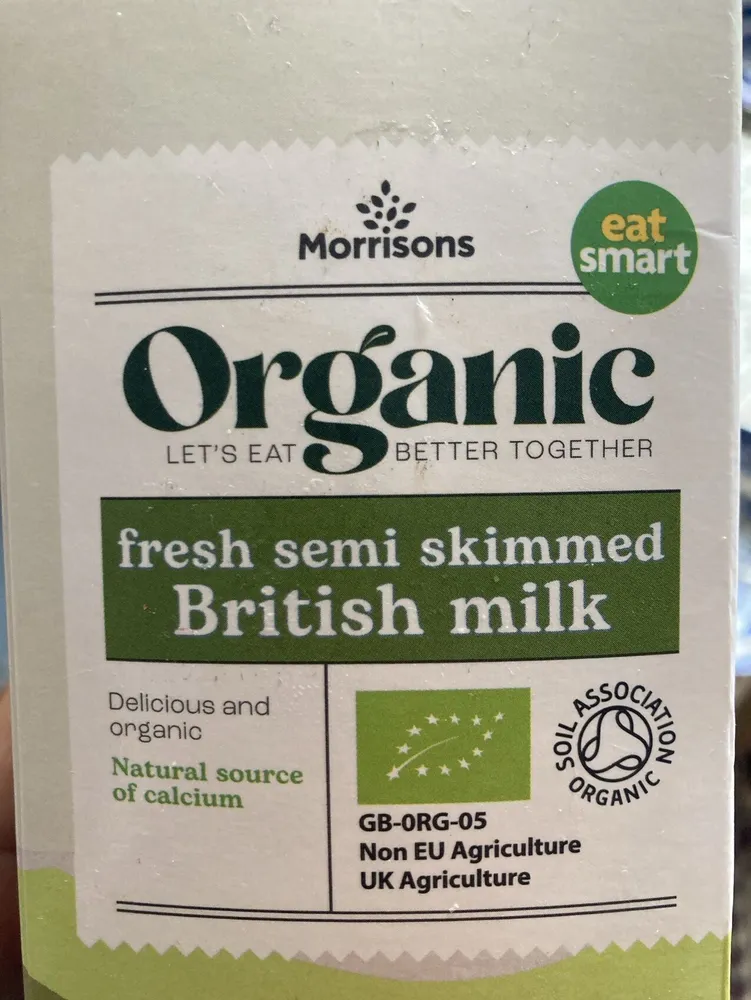 Organic Semi Skimmed Milk