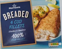 Breaded cod fillet