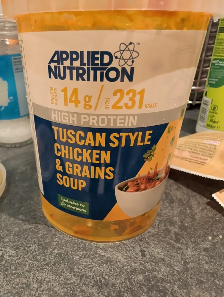 Tuscan Style Chicken & Grains Soup