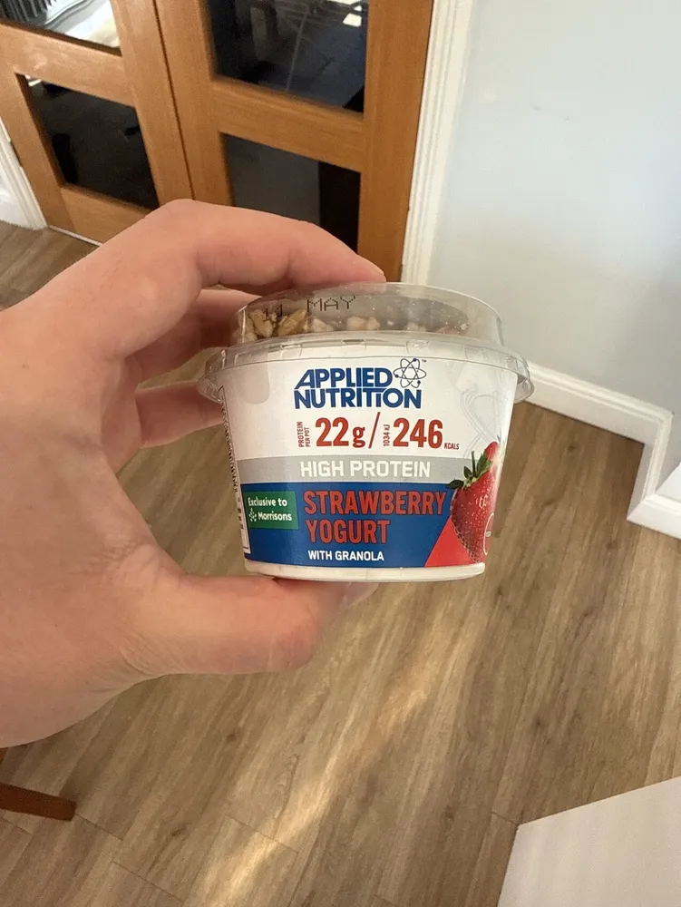 High Protein Strawberry Yoghurt With Granola