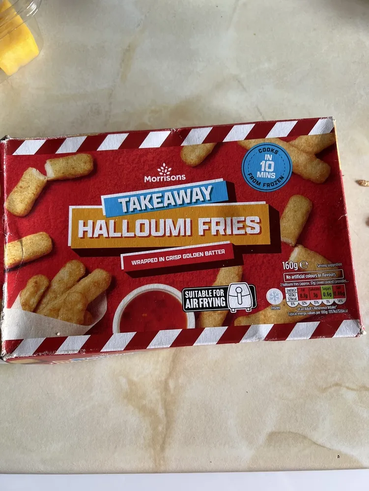 Takeaway halloumi fries
