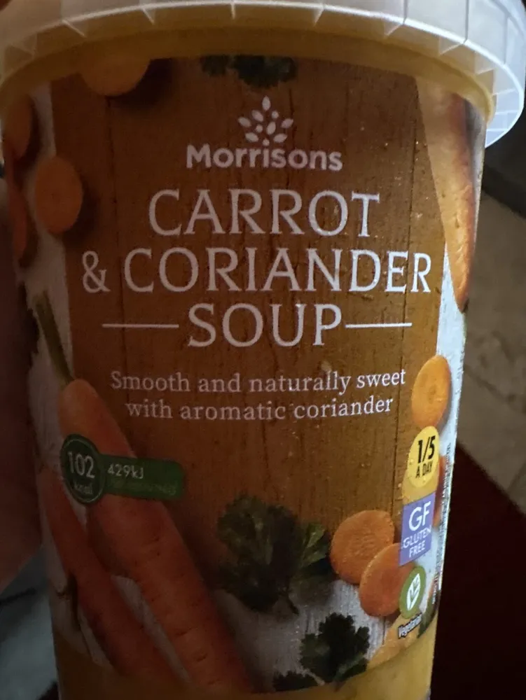 Carrot and coriander soup