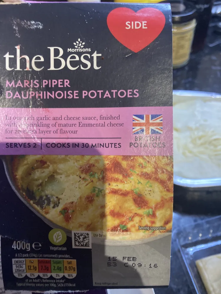 Maris Piper Dauphinoise Potatoes
