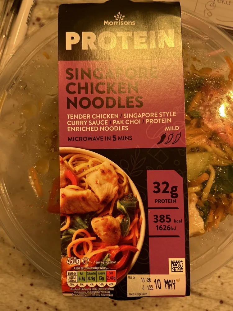 Protein Singapore Chicken Noodles