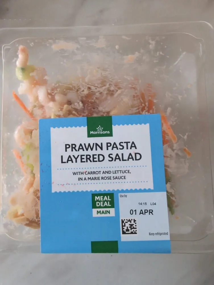 Prawn Pasta Layered Salad