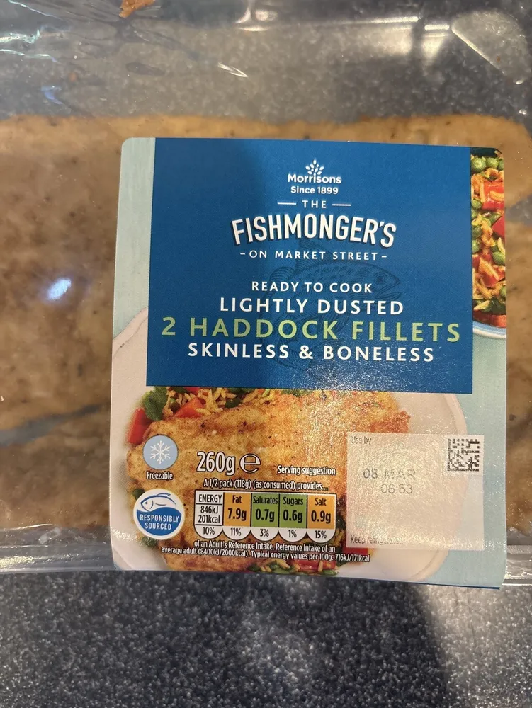 Lightly Dusted Haddock Fillets
