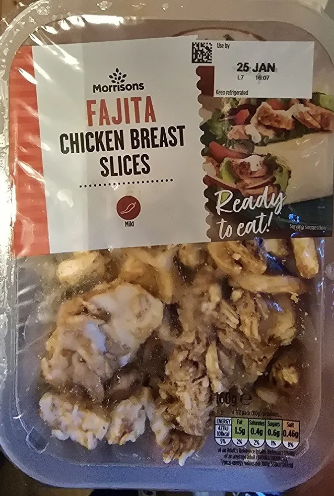 Fajita Cooked Chicken Breast Slices
