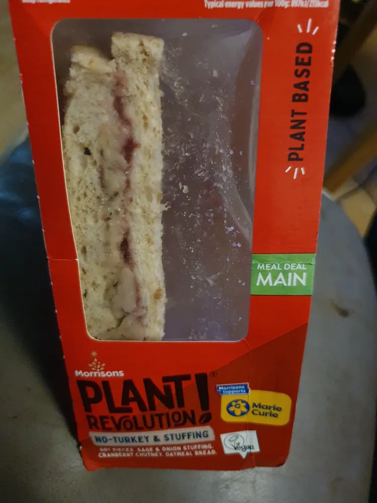No Turkey and Stuffing Sandwich