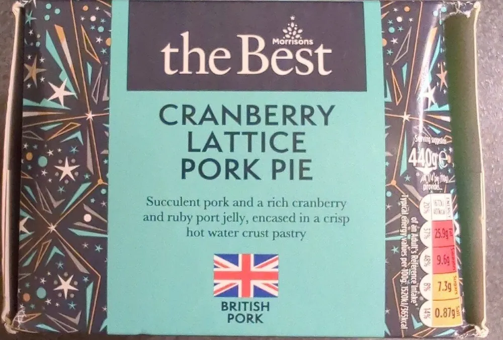 Cranberry Lattice Pork Pie