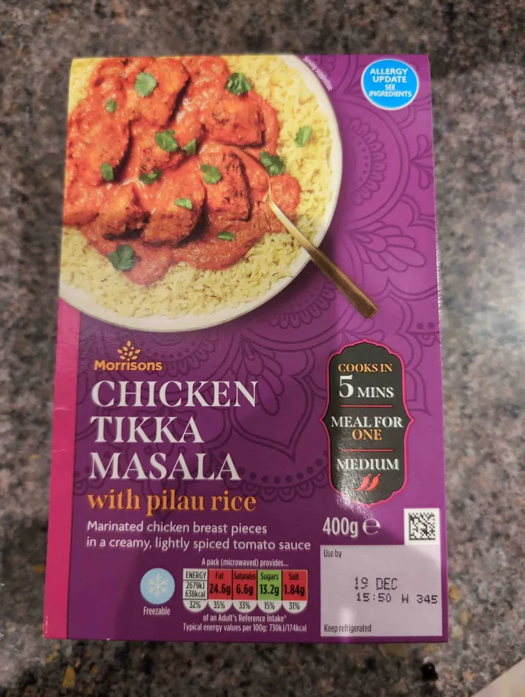 Chicken Tikka Masala with pilau rice