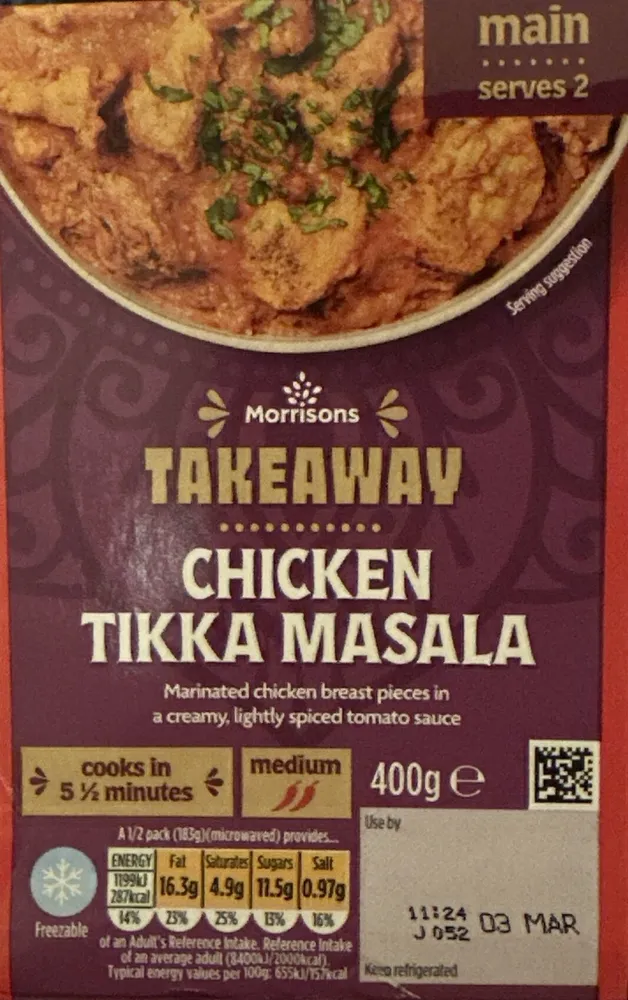 Takeaway Chicken Tikka Masala