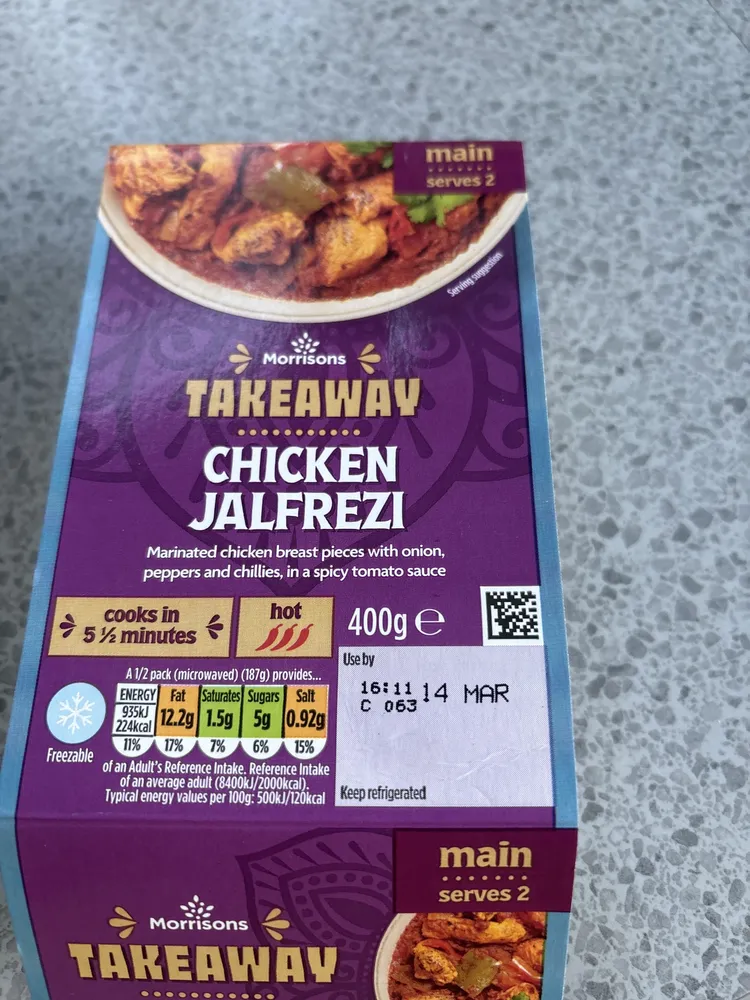 Takeaway Chicken Jalfrezi