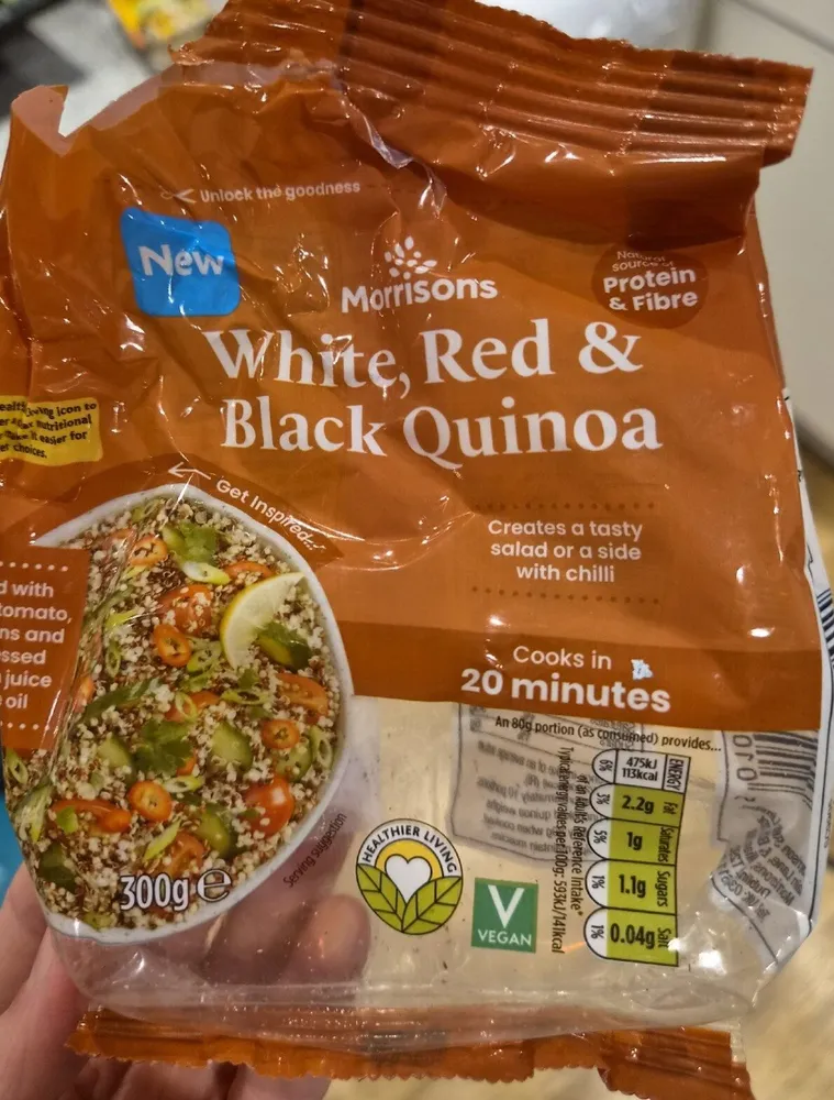 White, Black And Red Quinoa