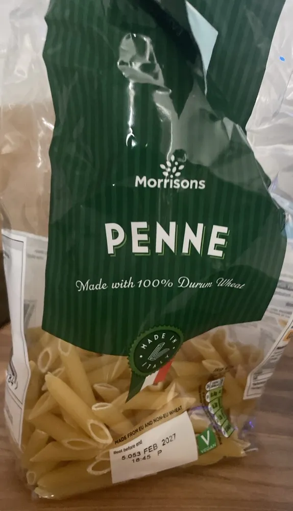 Morrisons penne pasta