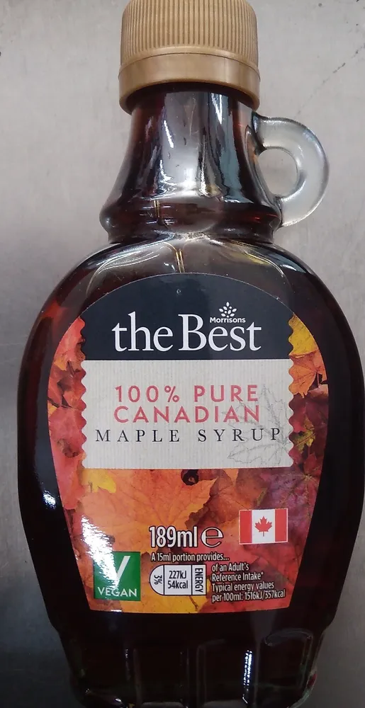 100% Pure Canadian Maple Syrup