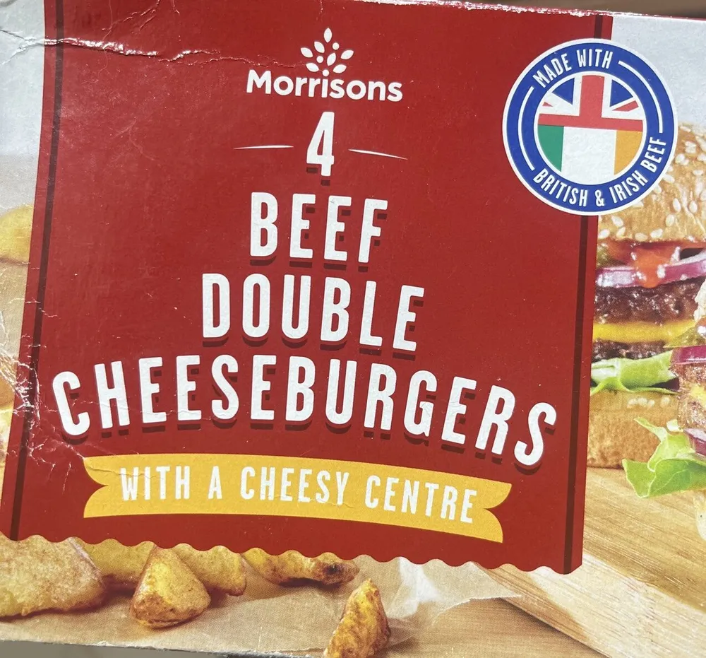 Beef double cheeseburgers