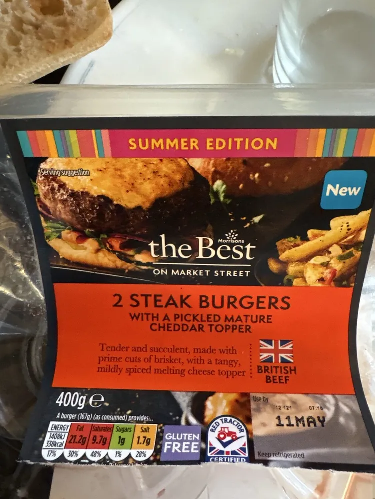 Steak Burgers With Pickled Mature Cheddar Topper