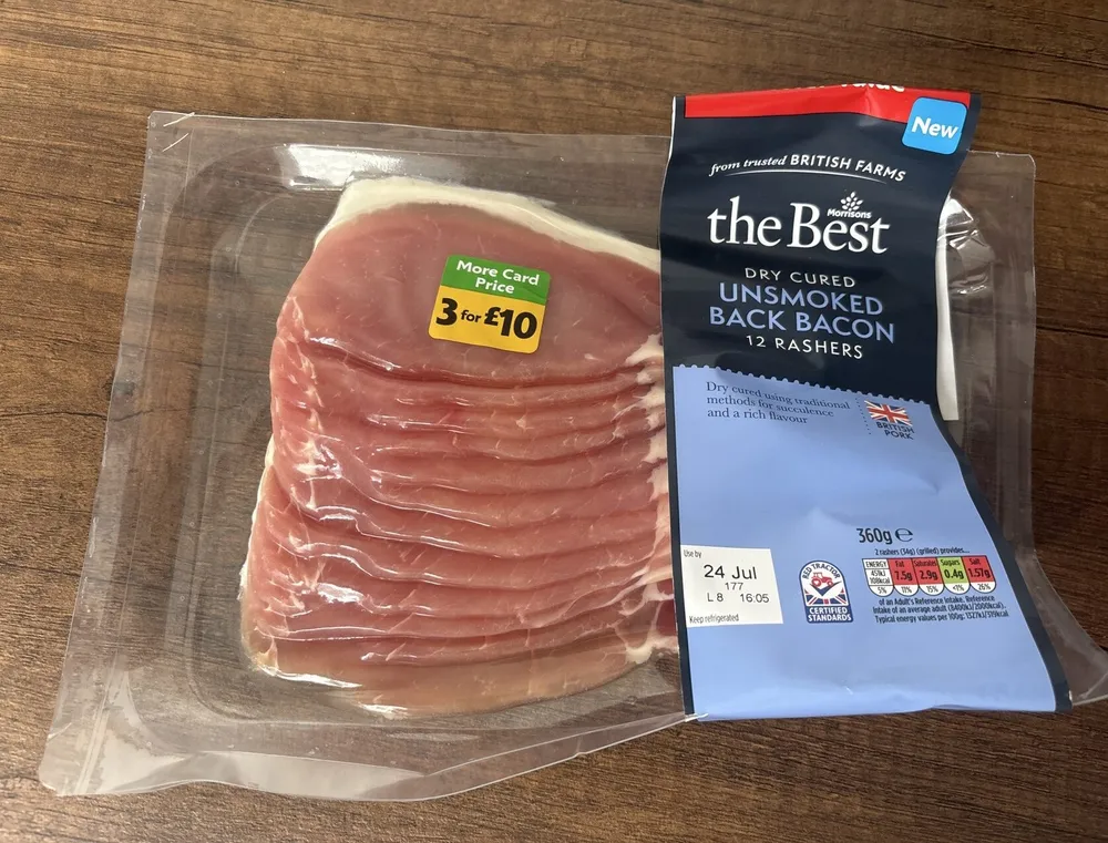Dry Cured Unsmoked Back Bacon
