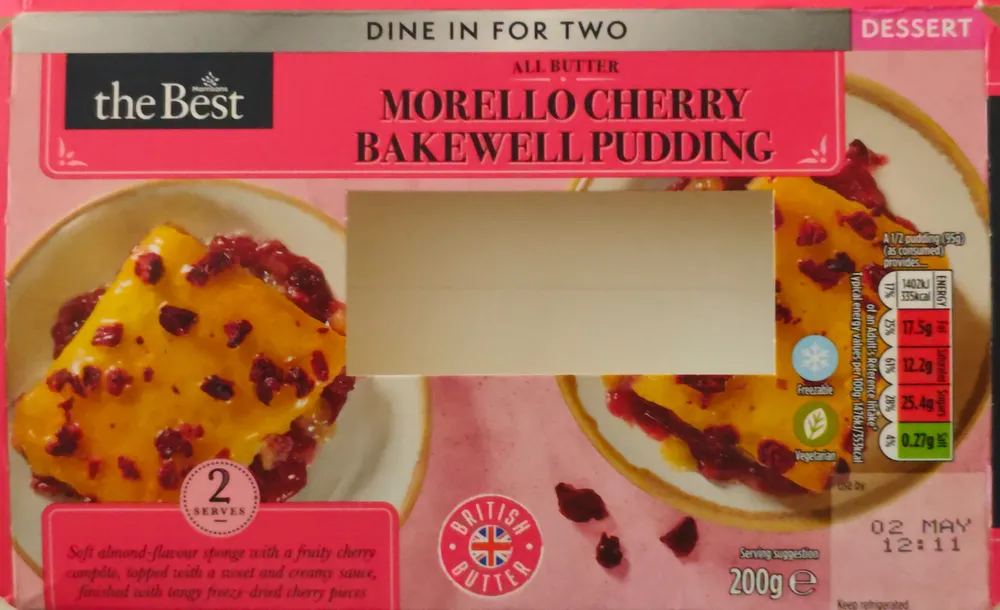 Morello Cherry Bakewell Pudding
