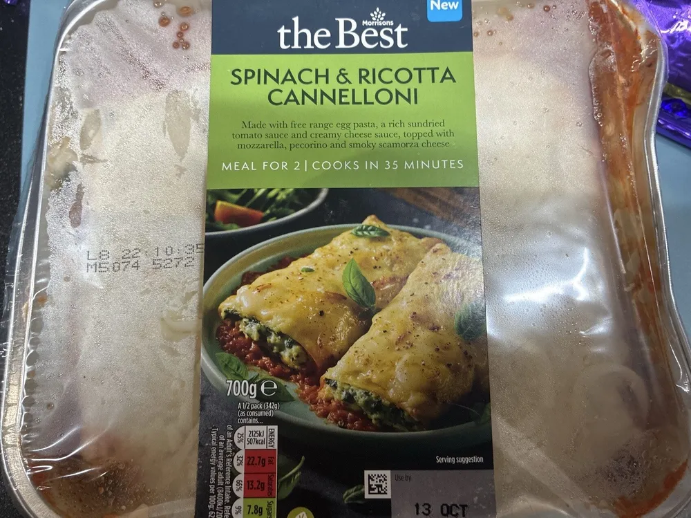 Spinach & Ricotta Cannelloni