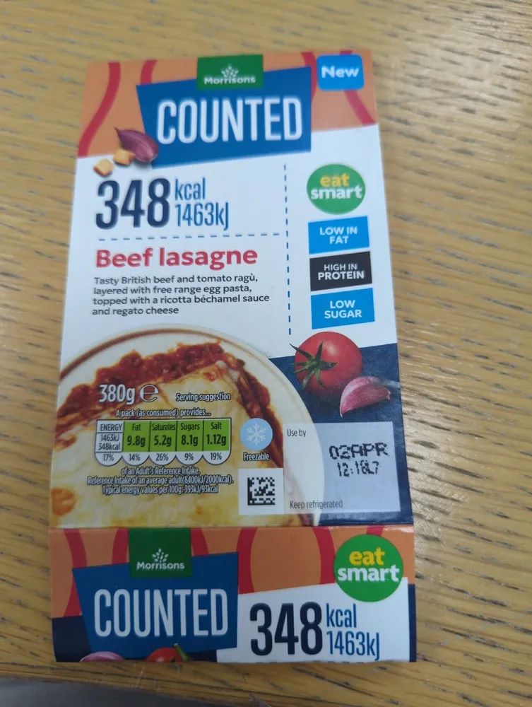Counted Beef Lasagne