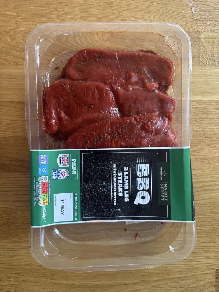 BBQ 2 Lamb Leg Steaks With Tandoori Butter