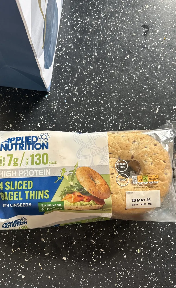 Applied Nutrition Sliced Bagel Thins With Linseed