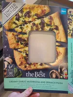 Creamy Garlic Mushroom And Spinach Pizza