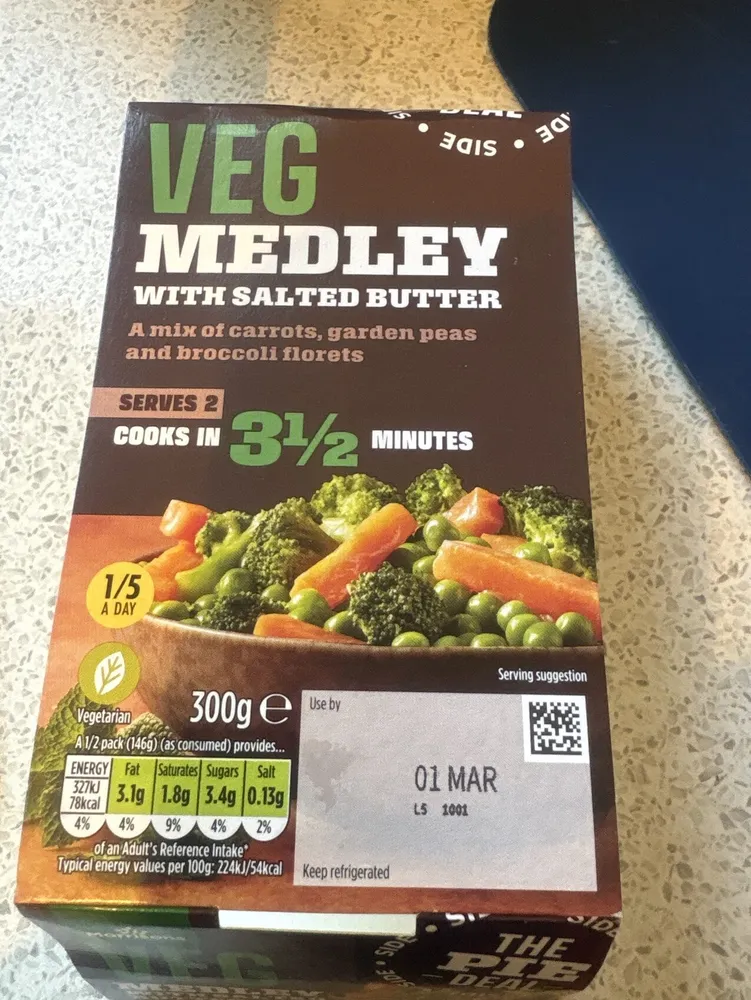 Vegetable Medley With Salted Butter