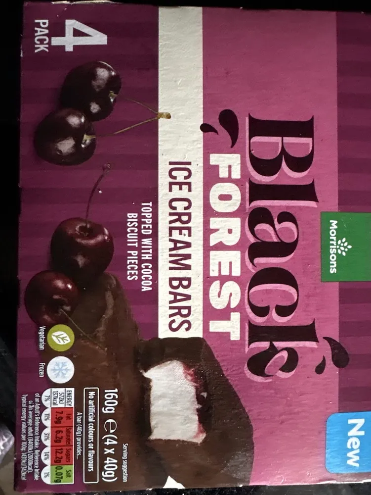 Black Forest Ice Cream Bars