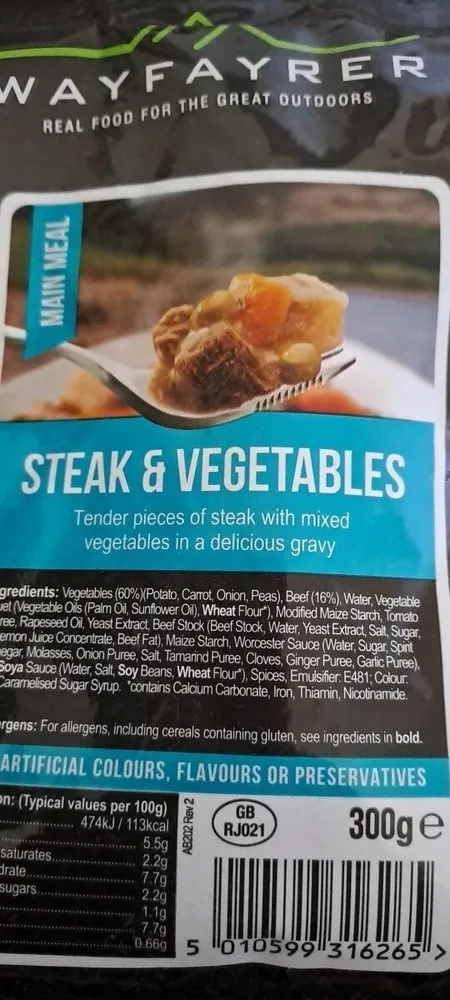 Steak and vegetables