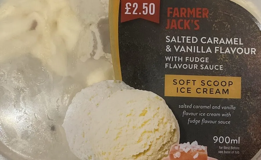 Salted Caramel And Vanilla Ice Cream