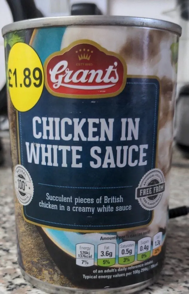 Chicken in white sauce