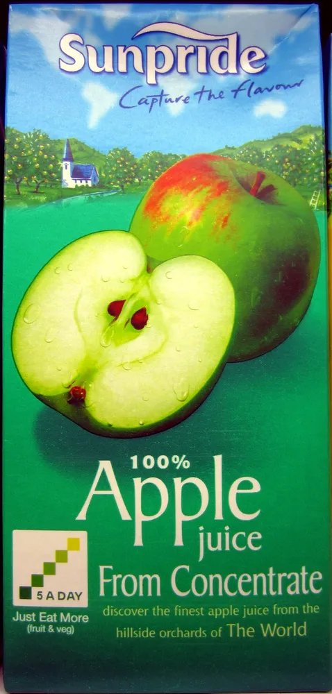 Apple juice from concentrate