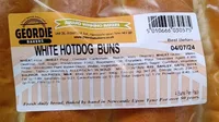 White Hotdog Buns