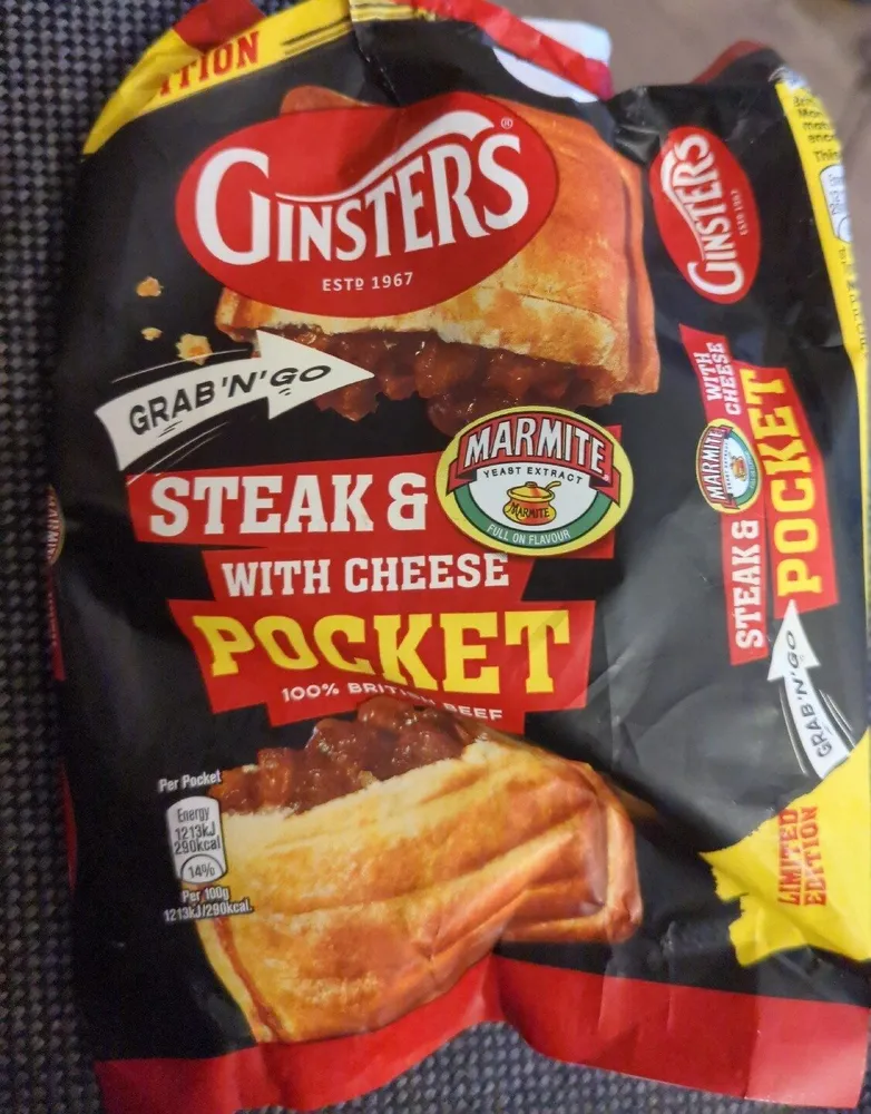 Steak & Marmite With Cheese Pocket