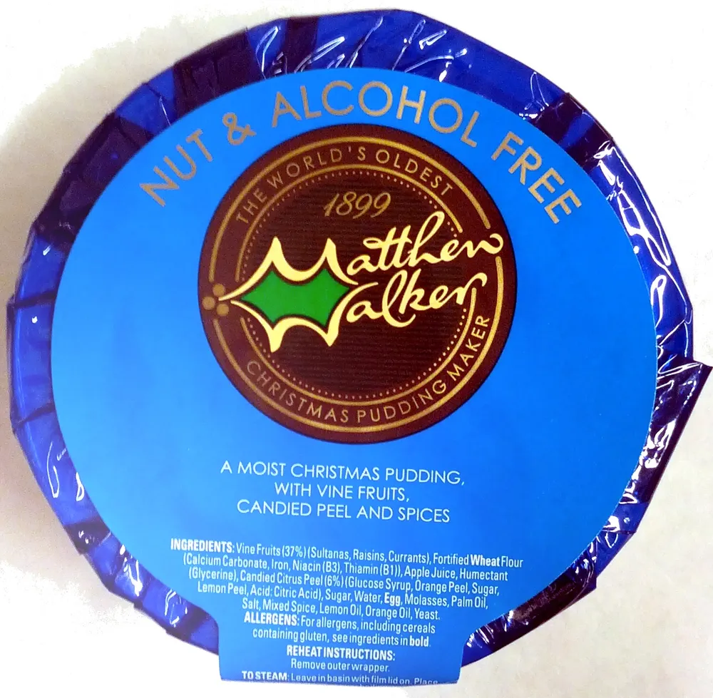 Nuts & Alcohol Free Christmas Pudding