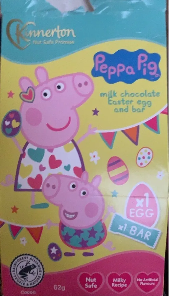 Peppa pig easter egg + chocolate bar