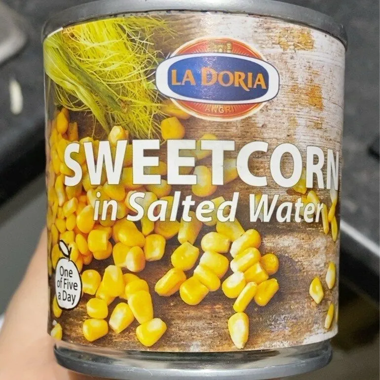 Sweetcorn in salted water