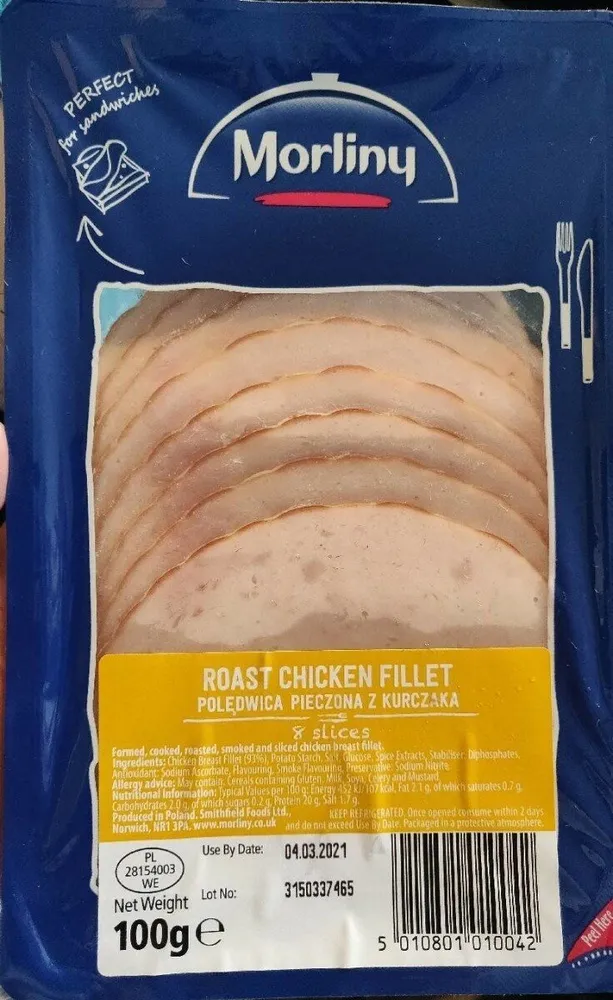 Roast chicken fillet