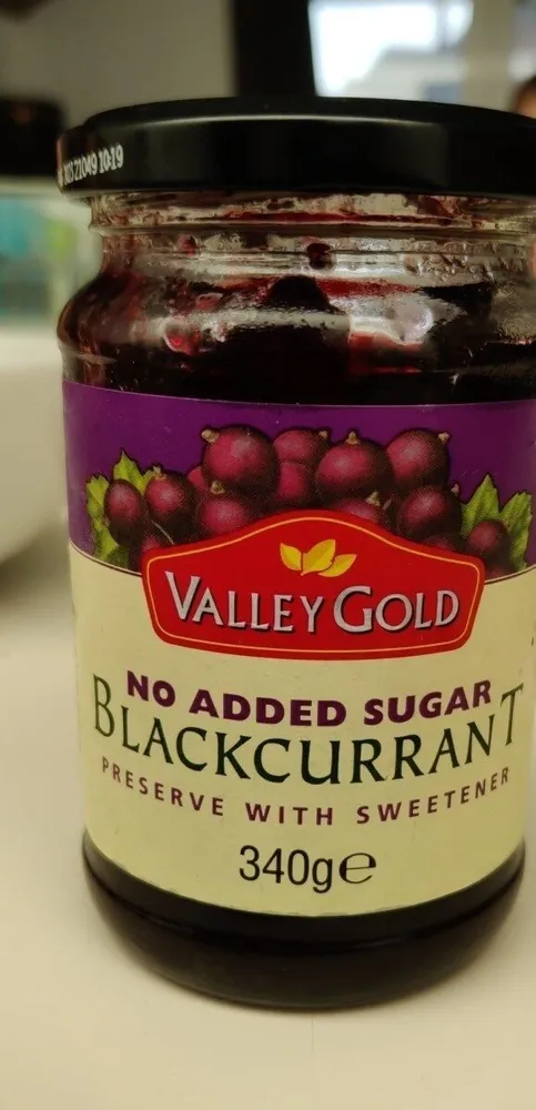 Blackcurrant preserve with sweetener