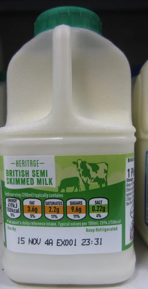british semi skimmed milk