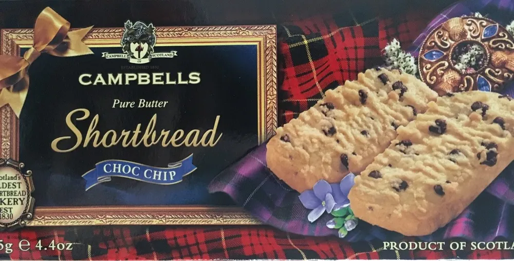 Choc Chip Shortbread Fingers